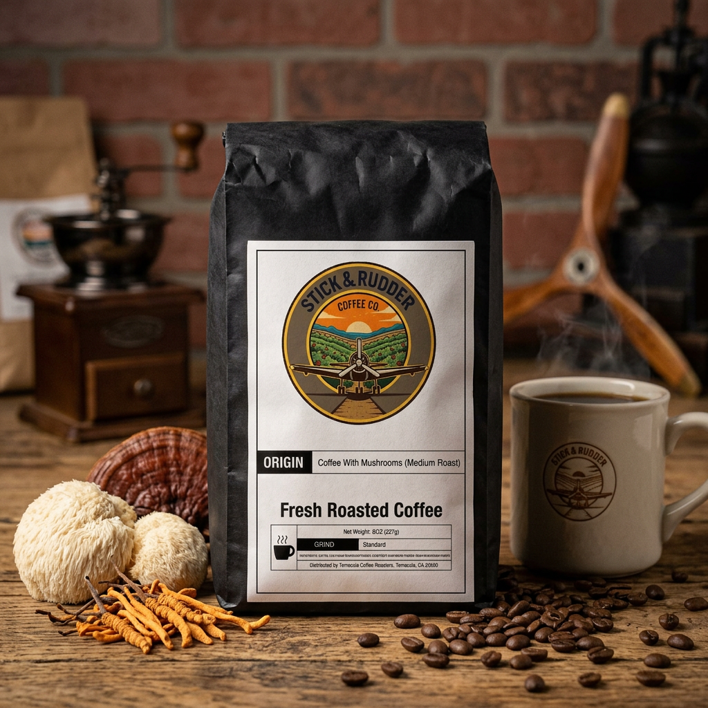Coffee with Mushrooms - Medium Roast (Standard)